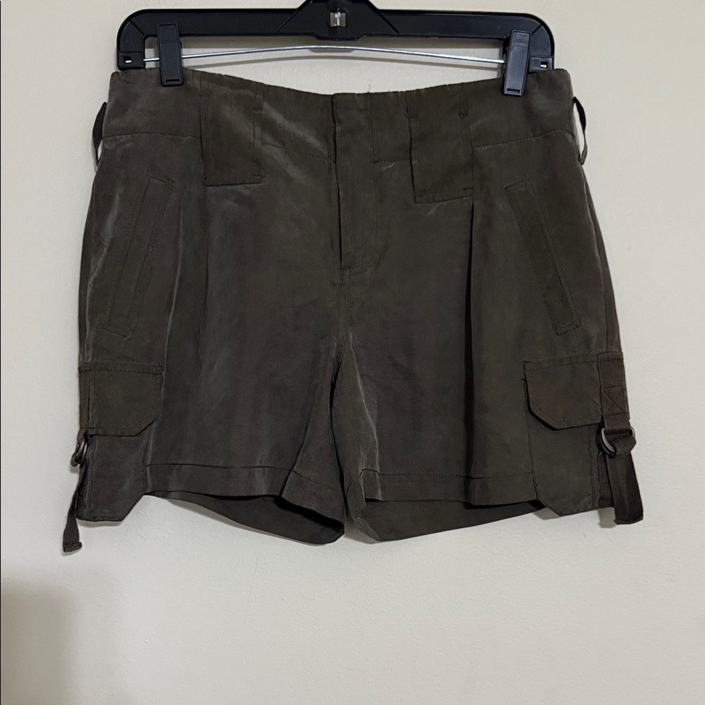 Banana Republic Heritage Silk Cargo Shorts - Olive